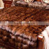 Custom Real Fox Fur Patchwork Blanket Plush Fur Bedding Necessaries thumbnail-3