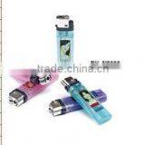 Disposable/refillable Cigarette Gas Flint Lighter With LED