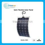 100W High Efficiency marine semi flexible pv solar panel