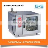 2016 Commercial Baking Equipment 6 Trays Memory Program Convection Deck Oven Steam Oven