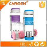 Silicone Sleeve Plastic Sport Tea Strainer Water Bottle thumbnail-1