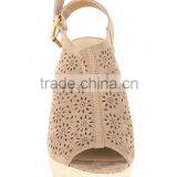 The Shoes Lady 2016 New Design Sandal Shoes Fashion Punched Hole Wedge Sandals thumbnail-2