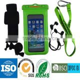 High Quality durable cell phone sealed mobile phone pvc diving waterproof bag pouch for samsung