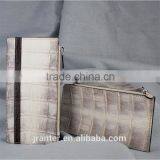 Wholesale Fashion Top 10 Lady Travel Credit Card Wallet Real Crocodile Leather Card Wallet for Women