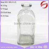 Hot Sale Square Shaped Empty Aroma Reed Diffuser Glass Bottles With Cork Decorative Glass Jar for Home thumbnail-2