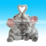 fancy cute elephant ceramic valentine heart decoration