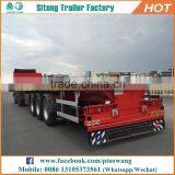 3 Axles 20ft 40ft Flatbed Trailer Used for Container Transport thumbnail-2