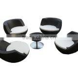 Leisure Rattan Furniture Synthetic Outdoor Patio Wicker Coffee Table and Chair thumbnail-3