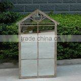 Metal Frame Antique Window Mirror thumbnail-1