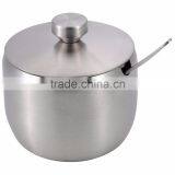 3 Pieces Stainless Steel Storage Jar Condiment Set With Rack thumbnail-3