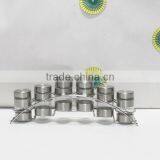 Metal Coated Glass Salt and Pepper Shaker With Metal Rack thumbnail-1