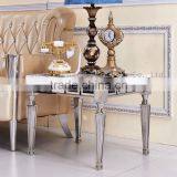 High Quality Mirrored Metal Feet Marble Top Side Table thumbnail-6