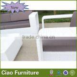 A- Rattan Furniture Patio White Sofa Set thumbnail-6