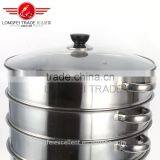 5layer Best Selling New Design Glass Lid 5pcs Cookware Stainless Steel Food Steam thumbnail-2