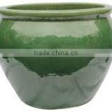 green bowl with rim,