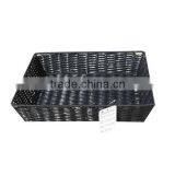 Black Cheap Wholesale Fruit Storage Plastic Rattan Basket thumbnail-1