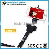 Smart Length Ajustable Silicone Bluetooth Selfie Stick With Cute Cartoon Figures thumbnail-6