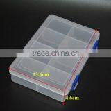 20cm Clear PP Plastic DIY Accessories Divider Box Jewelry Makeup Storage Box With 8 Compartments thumbnail-2