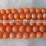 Wholesale 16" 9-10mm Orange Round Loose Coral Strand thumbnail-1