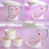 1500ML Plastic Water Jug PP Pitcher With Cups Set thumbnail-1
