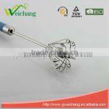 WCW032 Stainless Steel Rotary Egg Whisk, Egg Beater,Stainless Steel Wire Manual Whisk Rotary Egg Beater Hand Mixer Kitchen Gadge thumbnail-4