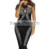 Sexy Midi Women Bodycon Lace Spaghetti Strap Floral Evening Club Party Dress thumbnail-1