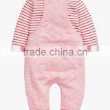 Cute Baby Girls Pink Bunny Dungarees And Bodysuit Set Romper Kids Clothing Unisex Child Clothes 2016 HSD5722 thumbnail-2