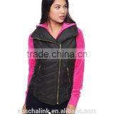 2016 Hot Sale Girls Curved Front Hem Quilted Puffer Vest thumbnail-1
