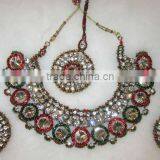 Patwa Beads CHOKER Necklace EARRING Set thumbnail-1