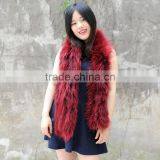 CX-S-26C Fashion Wholesale High Quality Raccoon Fur Scarf For Women thumbnail-1