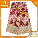 Bestway Hot Sale African Wax Prints Fabric BLW017-1 Peach Color 6 Yards thumbnail-1