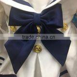 2017 Latest Design Hot Sale Summer Wholesale Silk Tutu Baby Clothing Kids Sleeveless Baby Girl Blue Stripe Dress thumbnail-4