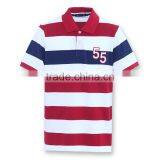 Young Striped School Uniform Colorful Polo Shirt Designs Polo T-shirts 100% Cotton thumbnail-3