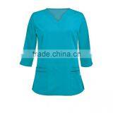 Wholesale OEM/ODM Long Sleeve Nurse Uniform Scrub Tops With Pocket thumbnail-1