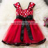 Flower Children Baby Dress Polka Dot Sleeveless Latest Party Wear Flower Girl Dresses for 1-7 thumbnail-2