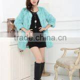 New 2016 Women's Coats Colorful Real Fur Coat Female Luxury Rabbit Fur Winter Jacket Women New Arrival Overcoat thumbnail-2