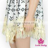 48BQA142 Lovebaby FAUX SUEDE Fabric Printed Kinds Of Pattern Sleeveless With Gilrs Accessory Tassel Dress thumbnail-5
