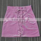 Custom Made Latest Sexy Mature Ladies Tight Mini Velvet Skirts thumbnail-6