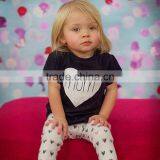 S17509A New Children Kids Girl T Shirt Heart Short Sleeve T Shirt thumbnail-1