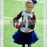 Football Icing Ruffle Raglan T-shirt Wholesale Icing Ruffle Shirt Knit Cotton Tirple Ruffle Raglan T-shirt thumbnail-1