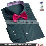 New Men's Wing Collar White Tuxedo Dress Shirt With French Cuffs thumbnail-1