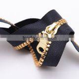 #3 Open End Resin/Plastic Zipper Gold Zipper thumbnail-1