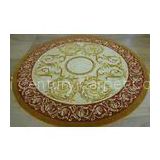Patternned Handmade New Zealand Wool Carpets , Round Area Rugs Contemporary