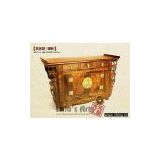 Miniature Altar Table Style Buffet Cabinet With 3 Drawers