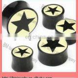 Acrylic Ear Plugs With Star Logo Cheap Ear Gauge Plugs Piercing Jewelry thumbnail-1