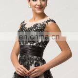 Grace Karin Cap Sleeve Gray Elegant Short Prom Dress CL007581 thumbnail-2