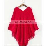 Indian Handmade Ladies Casual Ladies Sleeve Cloak Cape Coat Woolen Poncho Warm Shawl Sweater Outwear thumbnail-2