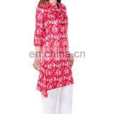 Manufacturer of Woman 100% Cotton Kurta Collar Neck A Line thumbnail-5