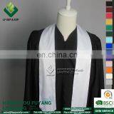 2017 Wholesale Graduation White Satin Plain Stole For Graduation thumbnail-1