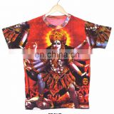 Indian Unisex Shakti Hindu Mother Goddess DIVINE Deity T shirt Psychedelic Unisex wear Hippie Dj Art T - Shirt shirt M / L / Xl